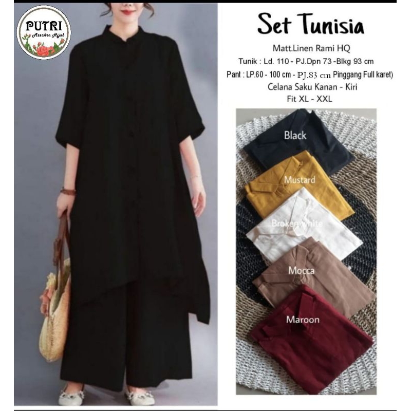 SET TUNISIA SETELAN BAJU WANITA