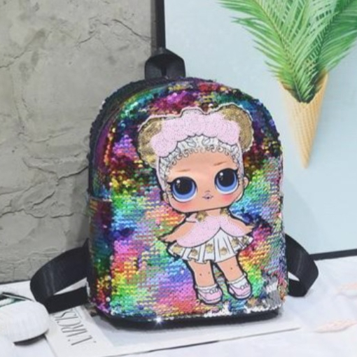 LSuprise Tas Sequin Tas Ransel Anak Perempuan Berubah Warna ketika diusap