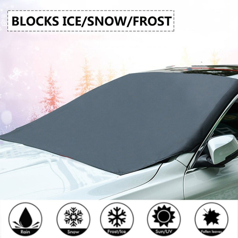 Cover Kaca Depan Mobil Magnetic Sunshade Windscreen Car Protector - GE212 - Black