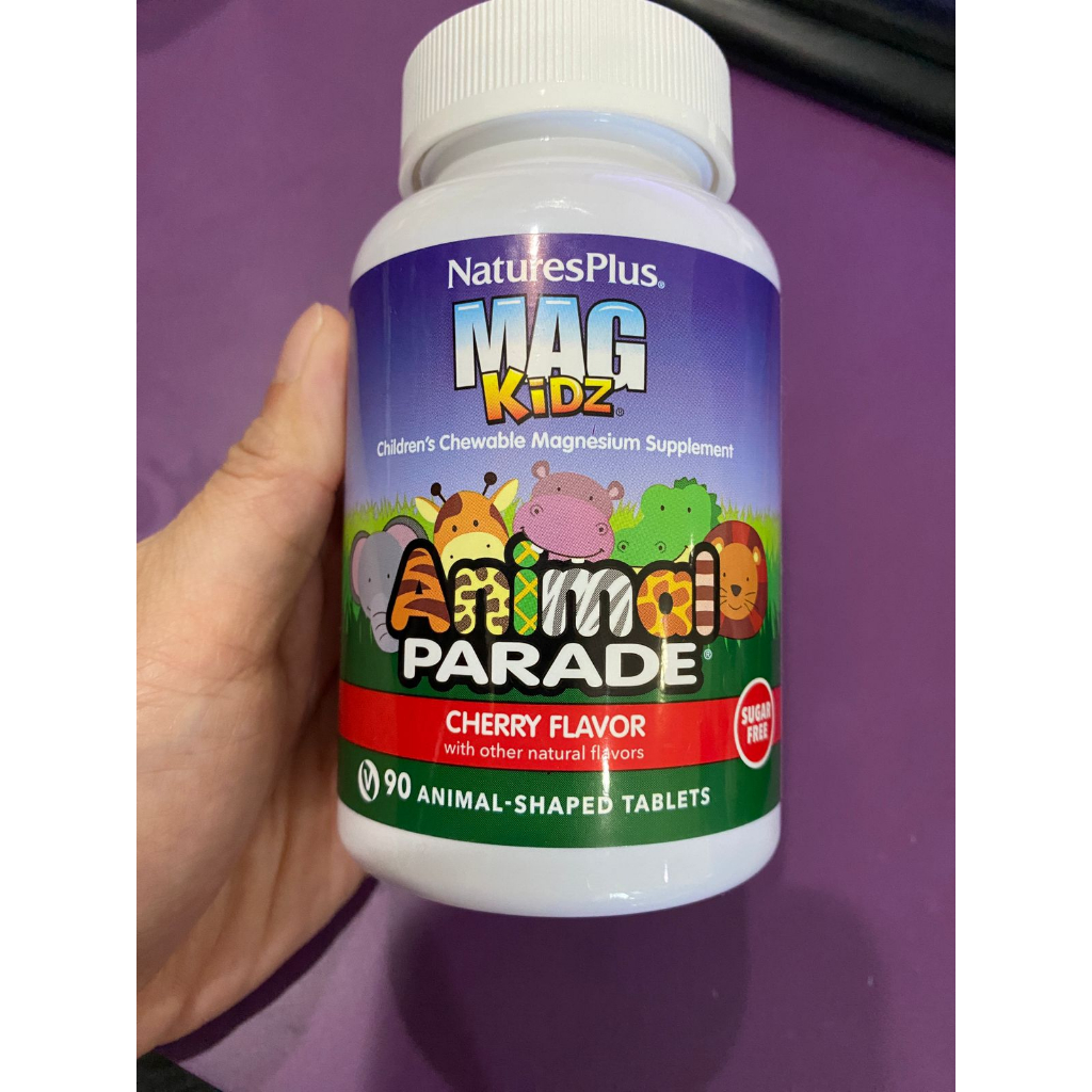 Nature's Plus Animal Parade MagKidz Magnesium Anak Rasa Cheri 90tablet