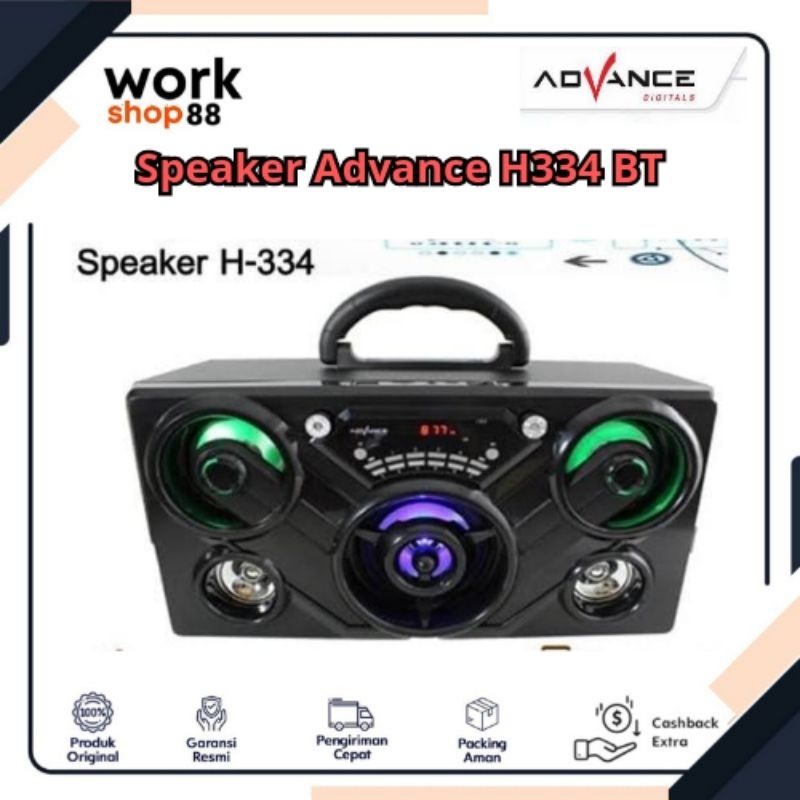 Speaker Advance H334 Subwoofer H334 Support Usb Memori Speaker Super