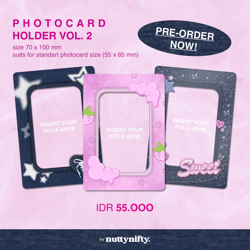 (Pre-Order) PHOTOCARD HOLDER VOL. 2 - denim jeans card cardholder cahol acrylic akrilik kpop