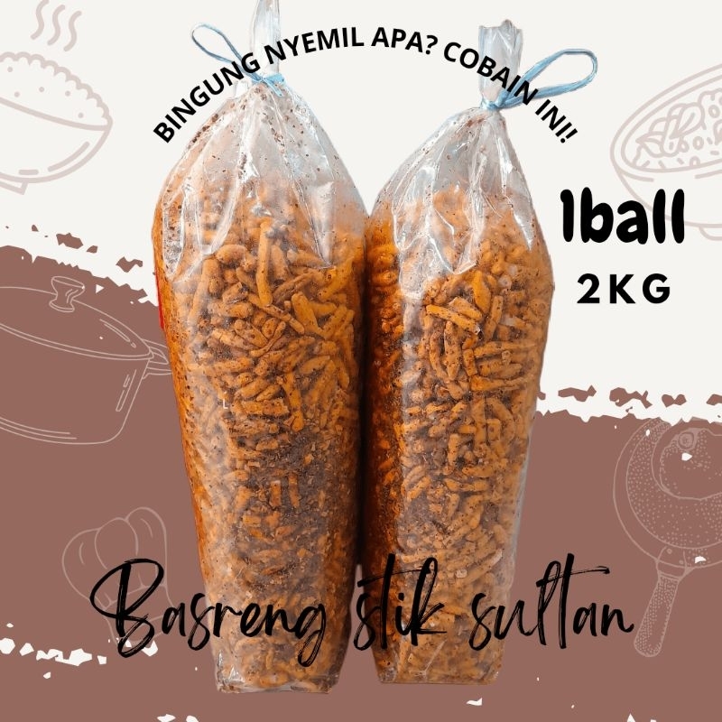 

Basreng stik sultan pedas daun jeruk 1ball/2kg