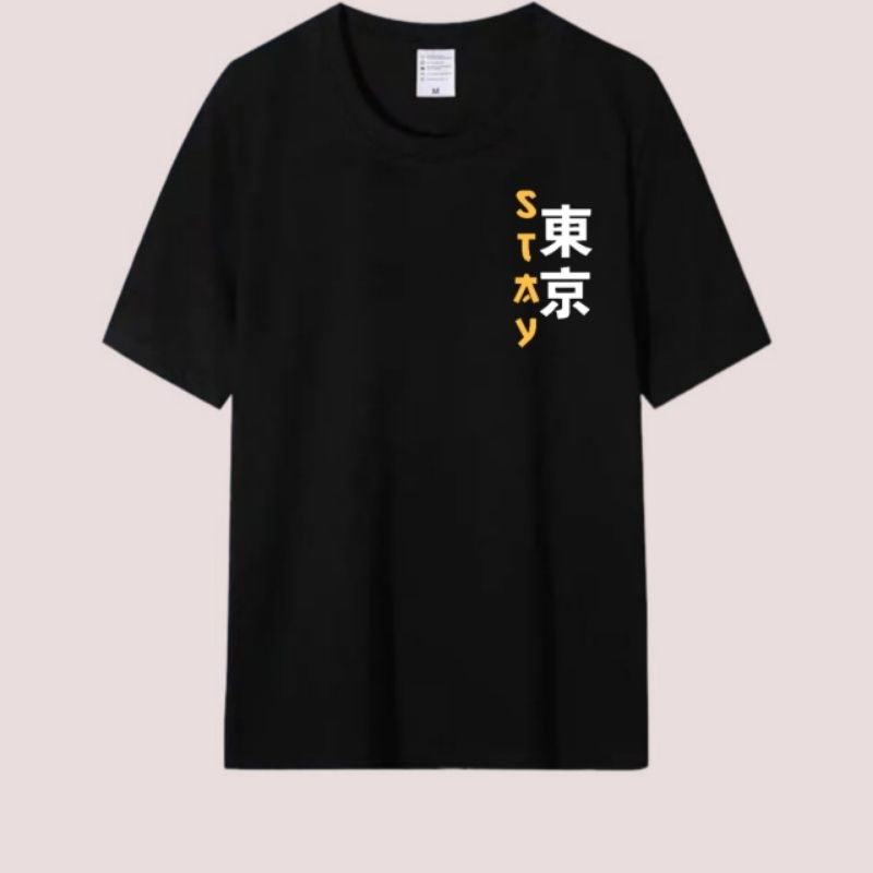 Kaos pria atasan oblong dewasa baju kaos pria lengan pendek baju cowok STAY CINA