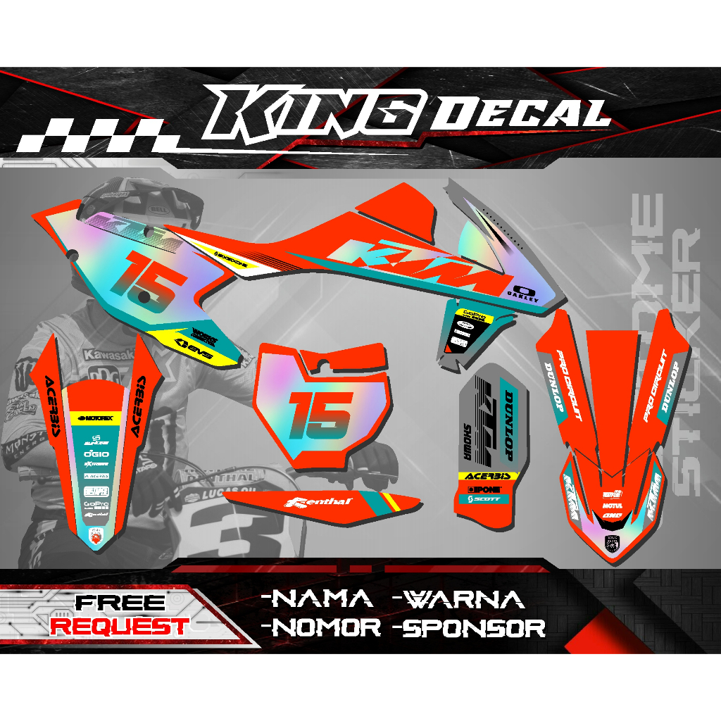 DECAL KTM 250 2015-2017/KTM SIXDAY/KTM 85 DESAIN COSTUME