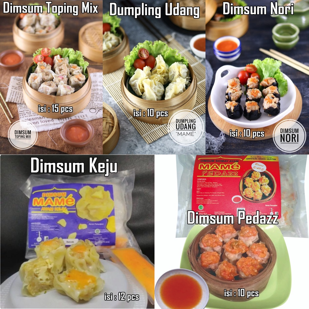 

Dimsum Mame Isi Banyak 15Pcs Toping Mix Dimsum Ayam Aneka Toping