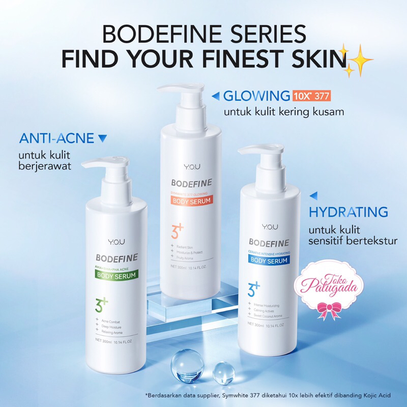 [BISA COD] Y.O.U - YOU Bodefine Body Serum Series 300ml - Body Lotion Mencerahkan - Body lotion YOU - Body Serum YOU