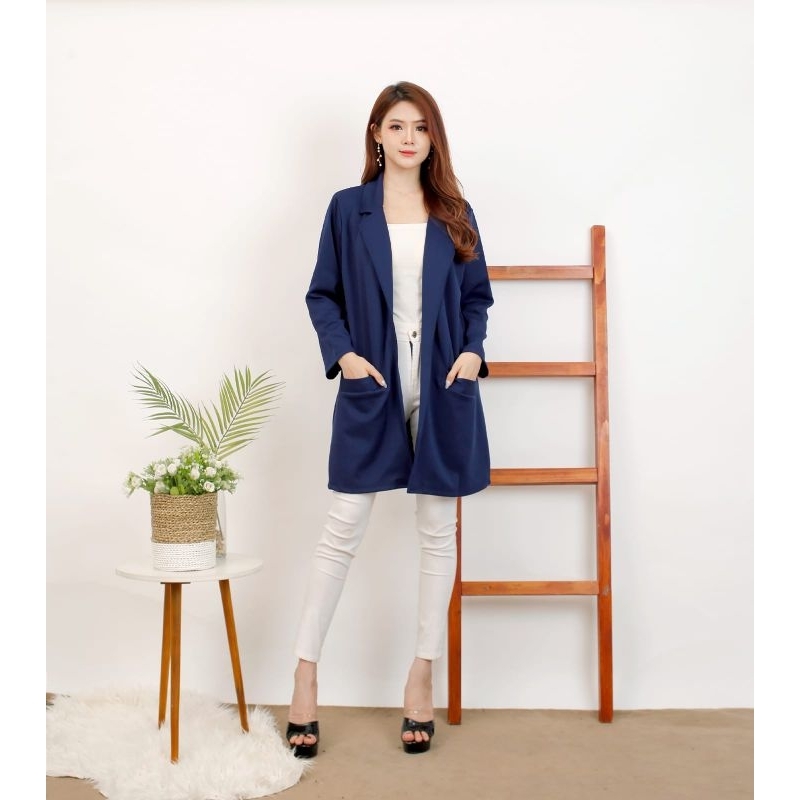 (NEW!!) BLAZER BIGSIZE BLAZER JUMBO ATASAN WANITA BLAZER LONG BLAZER