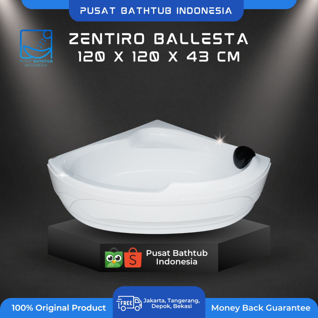 CORNER BATHTUB || BATHTUB SUDUT || BATHTUB MARBLE ZENTIRO BALLESTA FREE ONGKIR JADETABEK