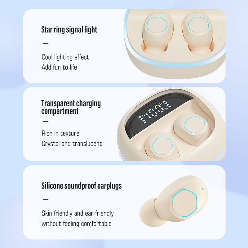 【COD】Viqoo Macaron Wireless Earphones Waterproof Hifi Stereo Sound Mini Earbuds Bluetooth 5.3 Noise Cancelling Headphones With Led Display-EP01