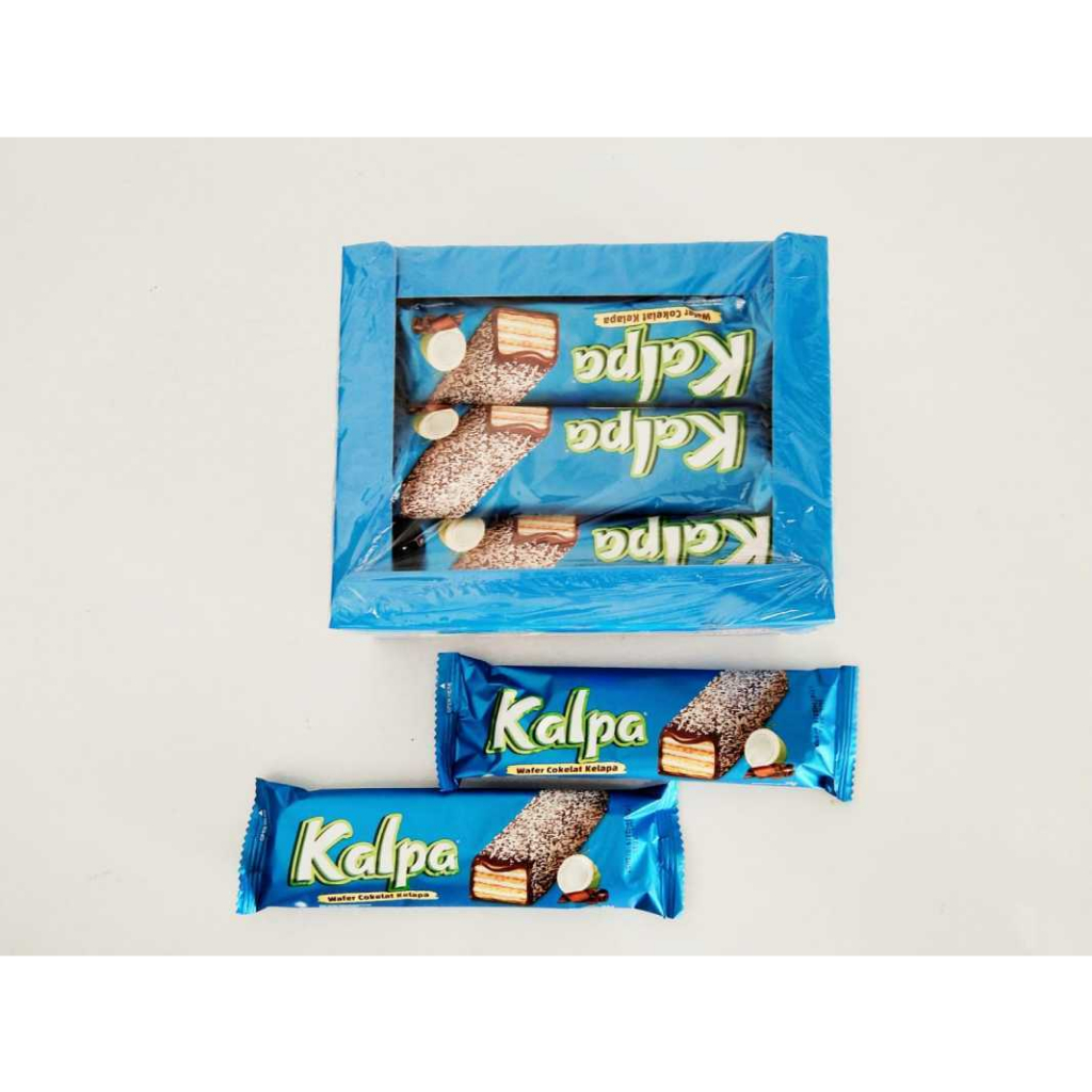 

(PerBox isi 12) - Kalpa Wafer Cokelat dengan tabuaran Kelapa @22gr