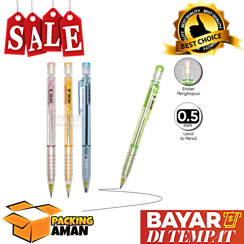 

(BISA COD) PROMO 1 Pcs Mechanical Pencil Pensil Mekanik Joyko MP-15 0.5 mm / Alat Tulis