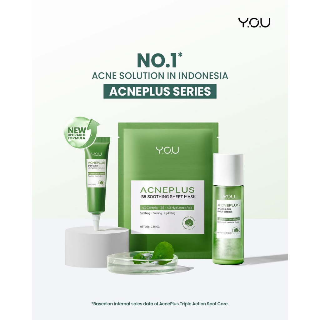 YOU AcnePlus Treatment | Spot Care Toner Serum Moisturizer | Acne Solution BPOM by Y.O.U