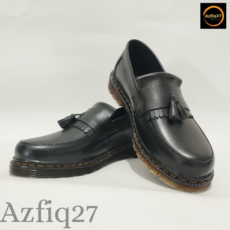 Sepatu Docmart Formal Pantofel Terbaru Casual Loafers Hitam Doff Kerja Kantor Kuliah Fashion Original Azfiq27 Doctmart Doff 01