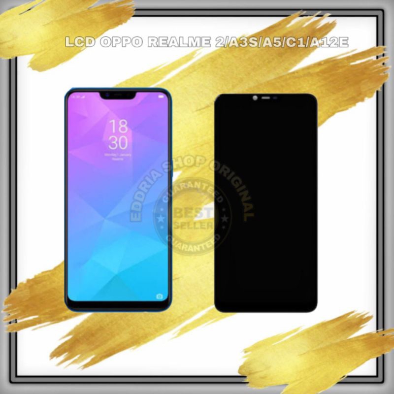 Lcd Touchscreen Oppo Realme 2-A3S-A5-C1-A12E Black Original Incell Baru