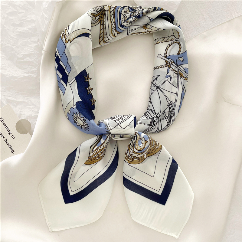 Syal Wanita  70×70 Leher Fashion Import Sutra Soft Scarf Korea Stye Premium Scarf Tas Aksesoris Sederhana Pencetakan Selendang Kebaya