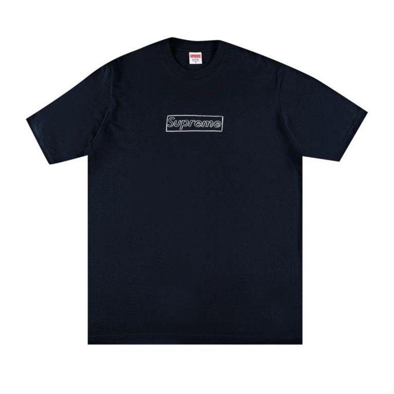 Sup. Kaws Chalk Logo Navy Tee