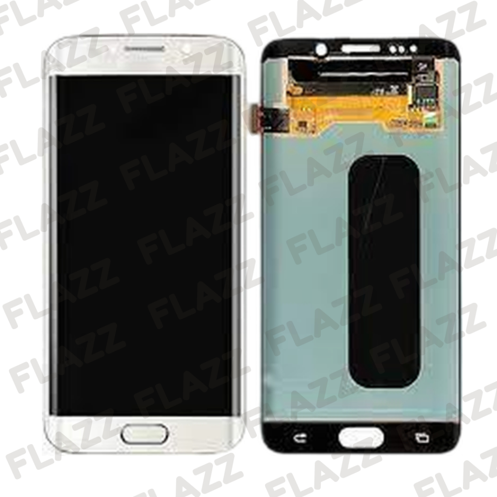 LCD FULLSET SAMSUNG G925 / S6 EDGE ORI +TS WHITE BLUE