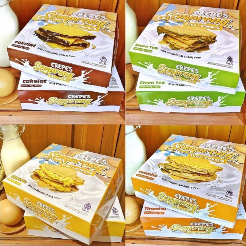 CREPES SEMPRONG SUSU LEMBANG - CREPES BANDUNG ISI 12pcs 165GRAM - CREPES SUSU LEMBANG