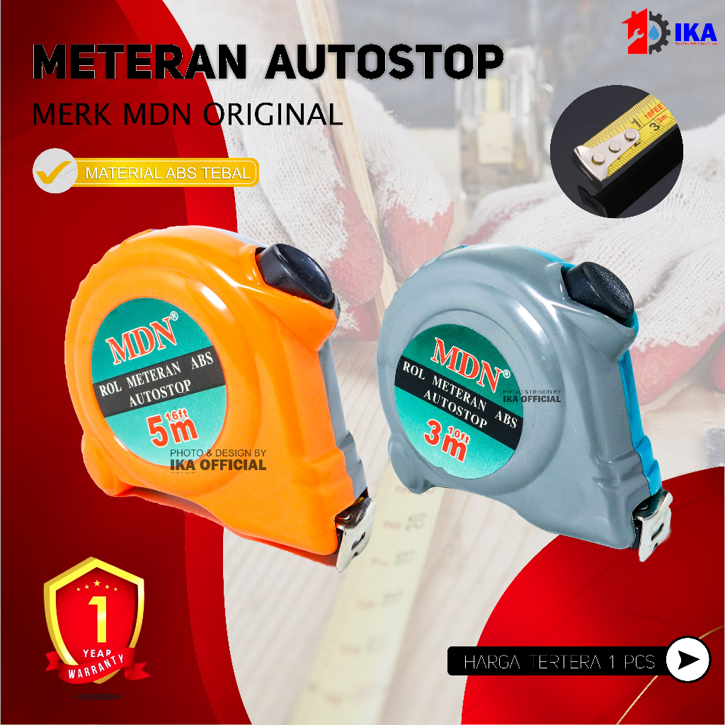 Meteran Karet Tukang Measuring Tape - High Quality 3M 5M 7,5M 10M / Meteran 5M Tukang Bangunan Roll 5 Meter 5 M Jaket Measuring Tape Rol Meter Measure Tape 5M Meteran 5 Meter Pegangan Karet 3 StopRoll Meter Karet Ketupat