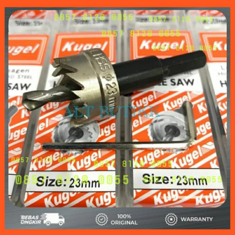 KUGEL Mata Bor Besi HSS 23mm - Hole Saw Pembolong Besi HSS 23 mm