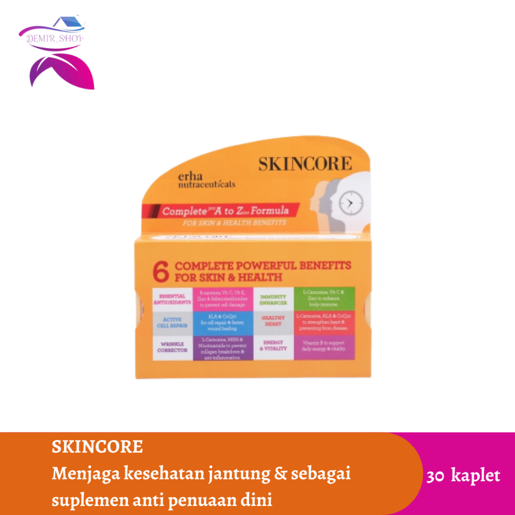 ERHA Skincore 30 Kaplet / Suplemen Anti Aging &amp; Kesehatan Jantung