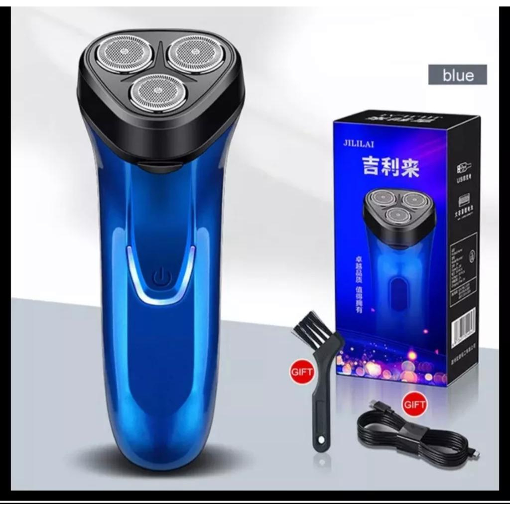 Jililai JLL-027 Cukur Listrik 3D Alat Cukur Rambut Elektrik Travel Shaver Pencukur