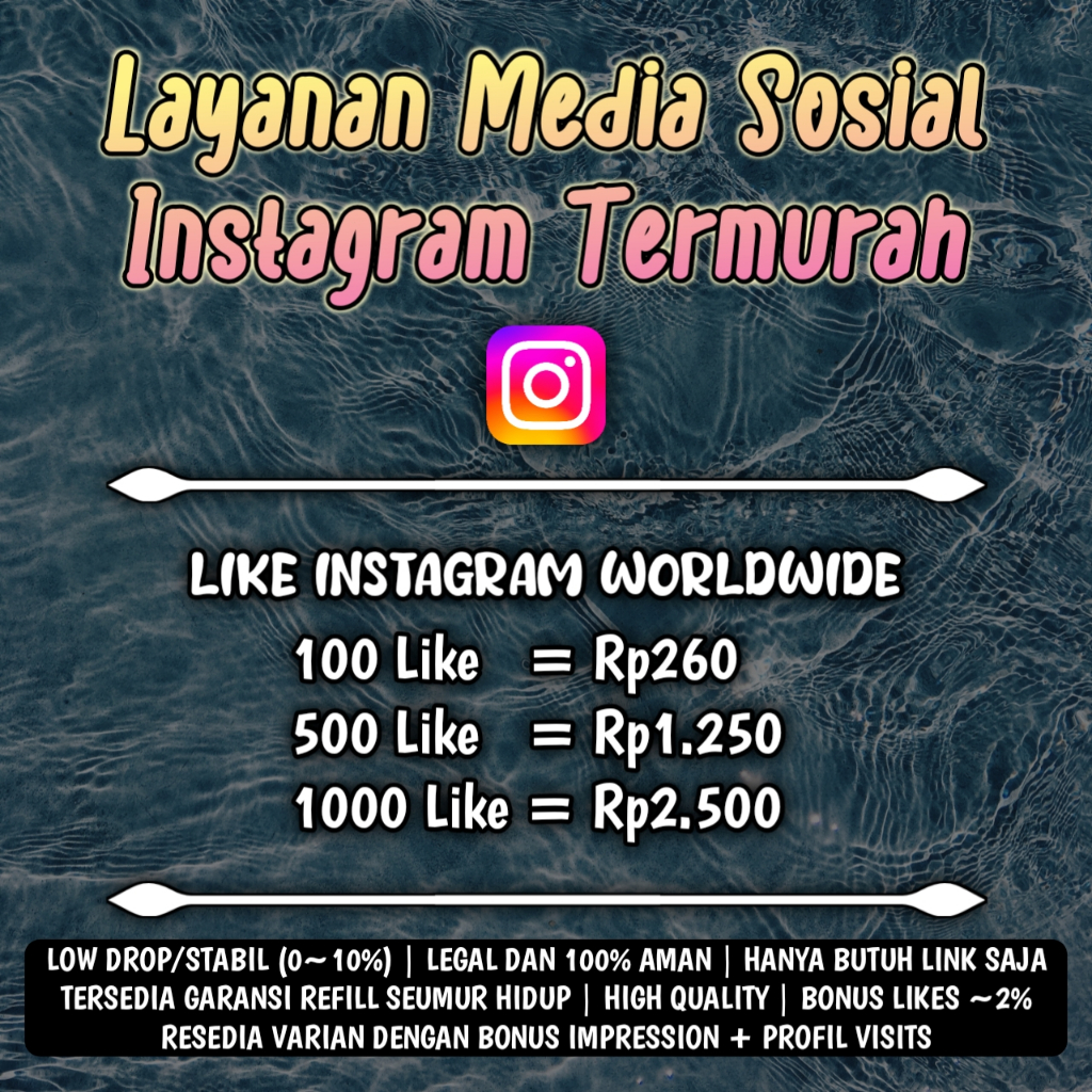 Like Instagram HQ Real Accounts | Foto, Video, Reels & IGTV | No Drop, Bergaransi Refill Selamanya L