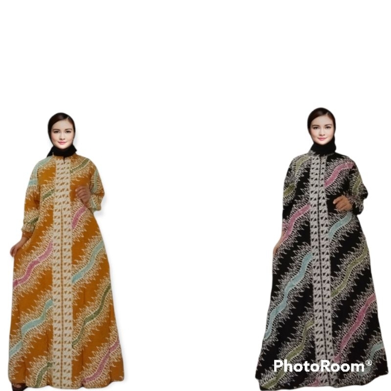 Gamis Batik Modern Pekalongan Jumbo Cap Tulis | Gamis Batik Premium | Gamis Batik Teratai | Gamis Ba