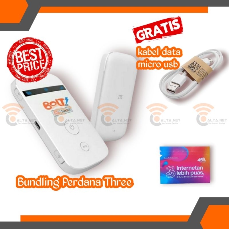 Modem Mifi Bolt/ZTE MF90 Bundling Kartu Perdana - altanet.store