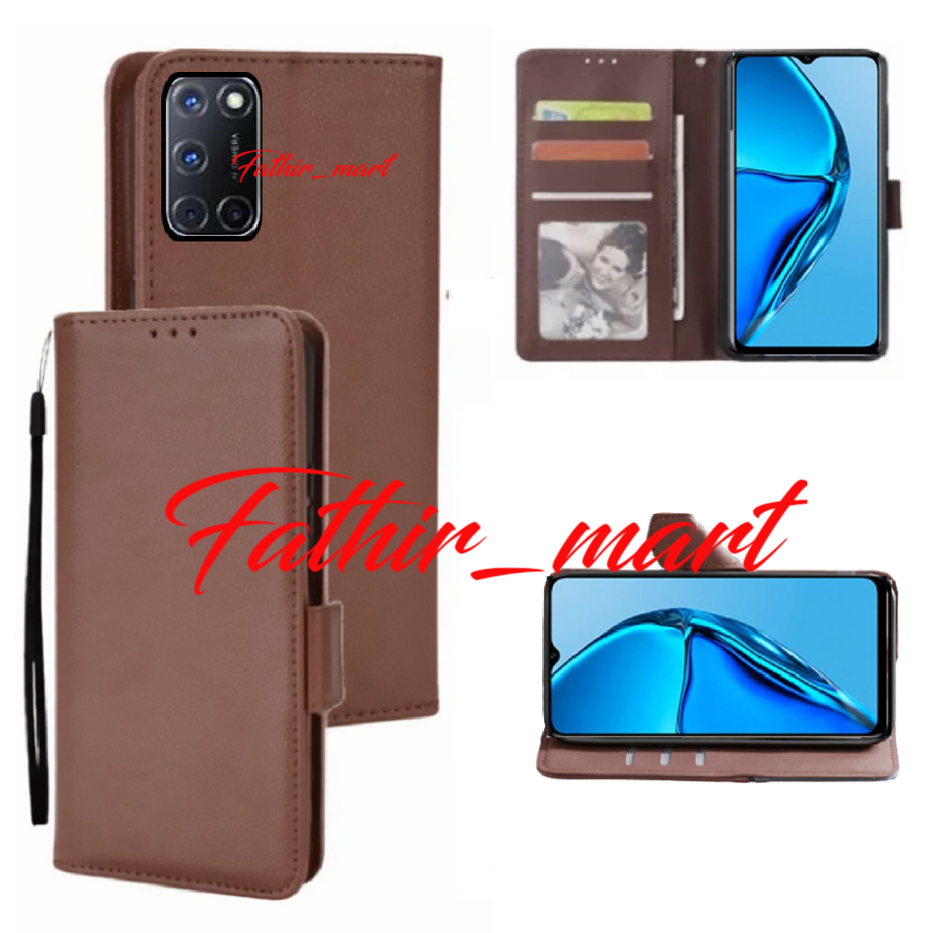 Case Dompet Hp OPPO A92 Case Leather Flip case Cover Kulit Casing Dompet