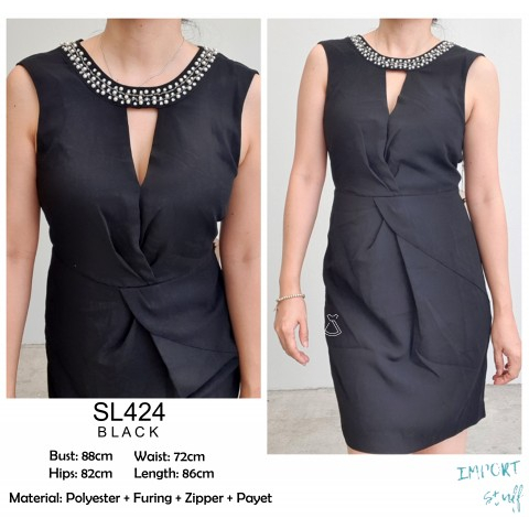 SEOLA - SL424 - Dress Polyester Midi Casual