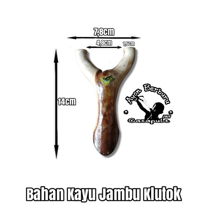 Ketapel OTT daei bahan kayu JAMBU KLUTOK/ayon Catapult