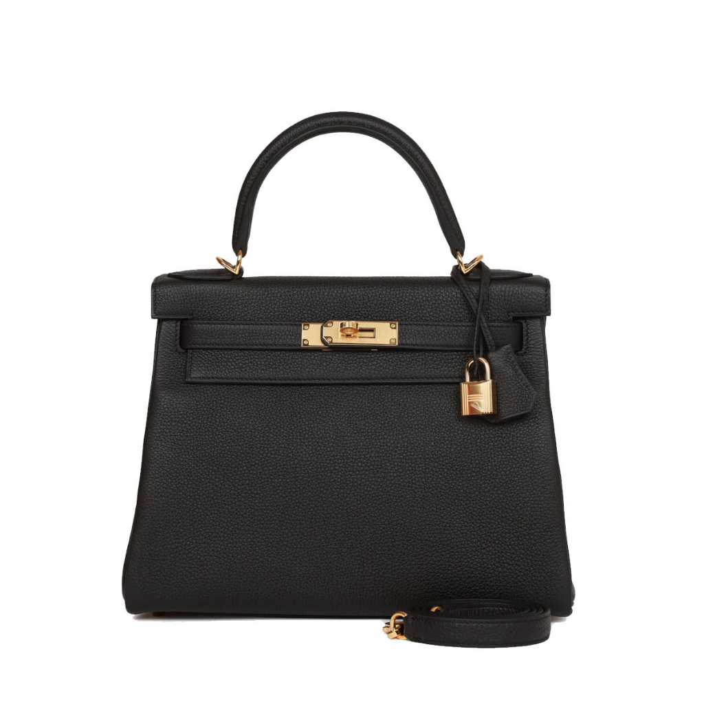 Free Box Sling Bag 28281HERMES Kelly Togo Size 28 Black Premium