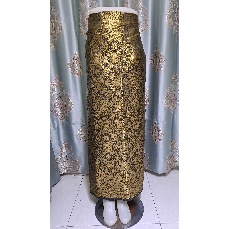 hitam gold kain rok span bawahan setelan songket lilit kebaya tenun palembang modern aneka warna mur