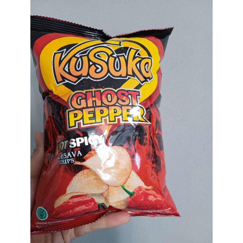 

Kusuka Ghost Pepper 50 gram / Keripik Singkong Pedas