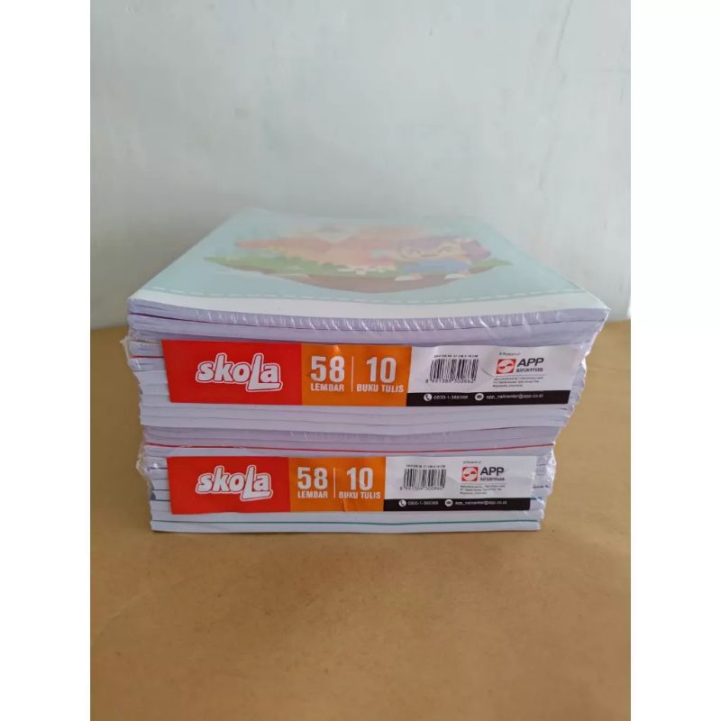 

buku tulis skola/sidu 58 lembar,putih,tebal,bersih & halus