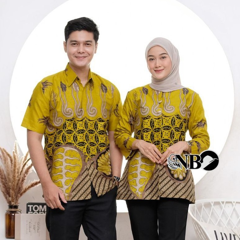 Batik Couple Modern Atasan Blouse Batik Kerja Kantor Wanita Seragam Batik M L XL XXL