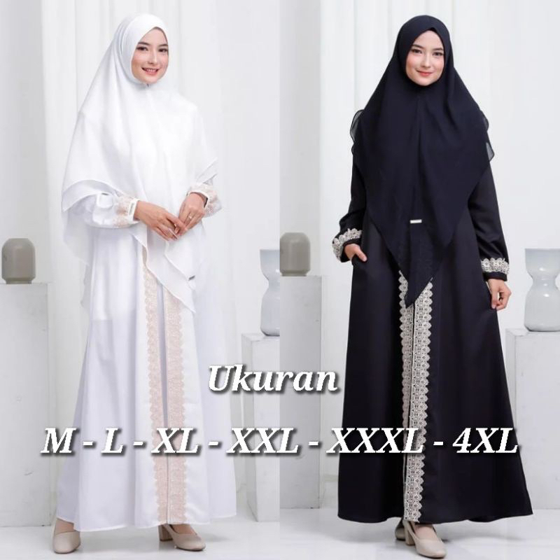 HANAYA SYARI PLUS KHIMAR CERUTY 2 LAYER UKURAN M - L - XL - XXL - XXXL - 4XL GAMIS SYARI BUSUI POLOS DRESS SET MURAH KEKINIAN TERMURAH BERKUALITAS DRESS BUSUI DRESS TERBARU GAMIS SET KHIMAR 2 LAYER GAMIS PESTA FASHION MUSLIM KONDANGAN SERAGAMAN HAJI UMROH