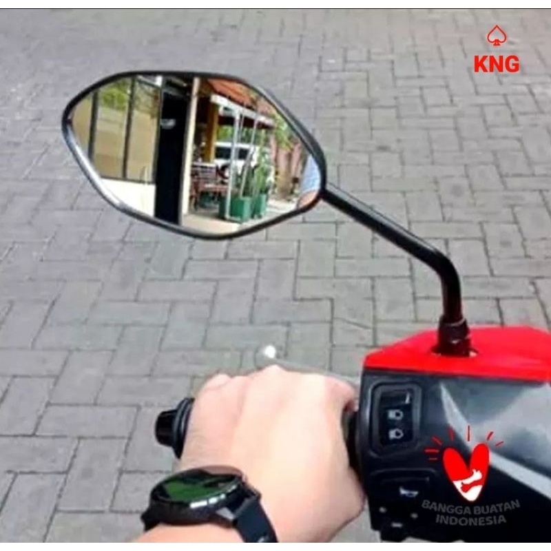 Spion Sepeda Motor Honda Beat Tangkai Standard dan Mini Hitam Universal Sepasang