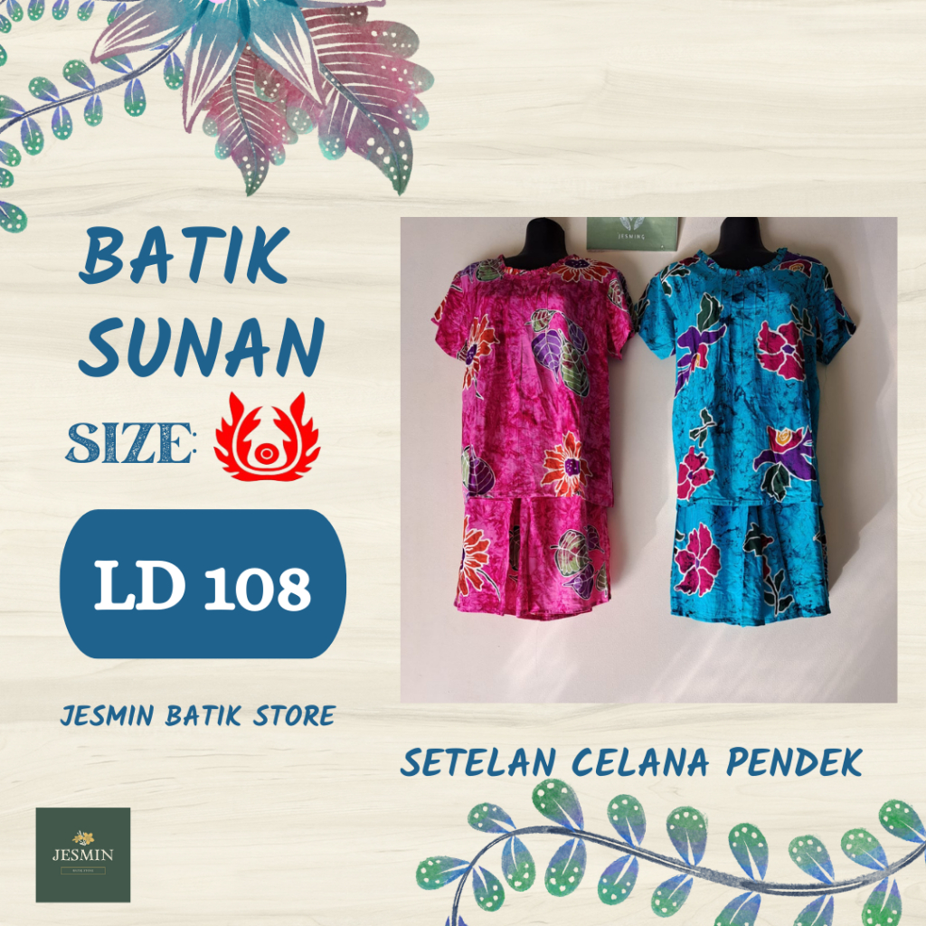 Batik Sunan Short Pants (Setelan Celana Pendek) Hotpen Model Obnaisel Geber Dewasa (OGU)