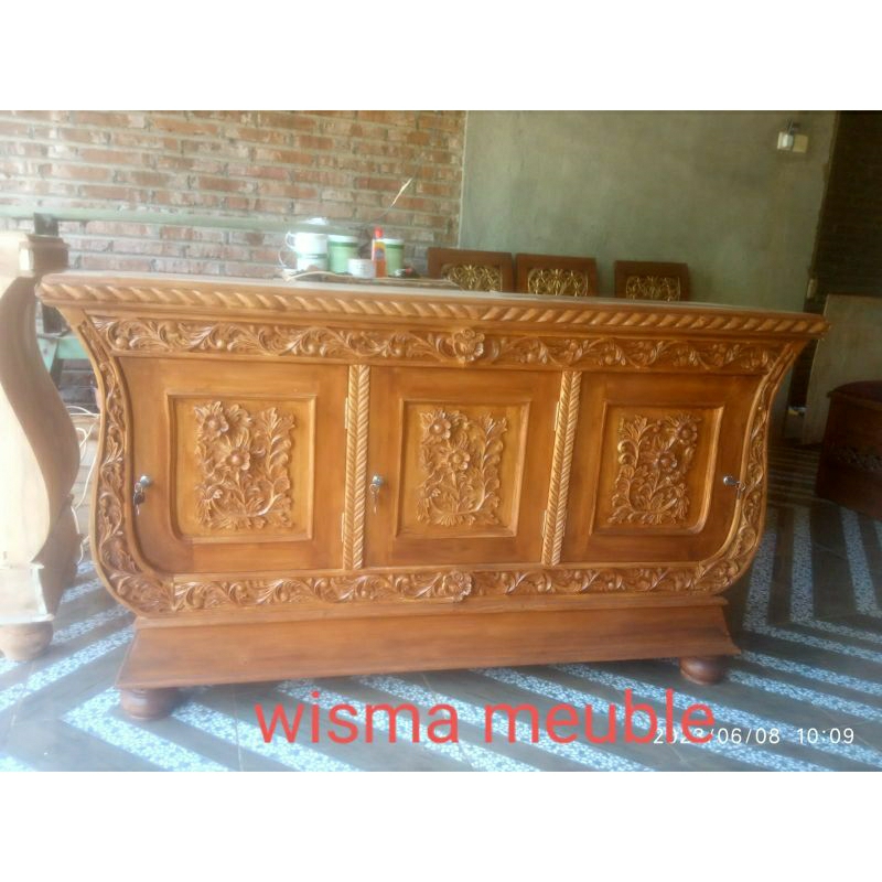 Bufet tv kayu jati/bufet biola kayu jati
