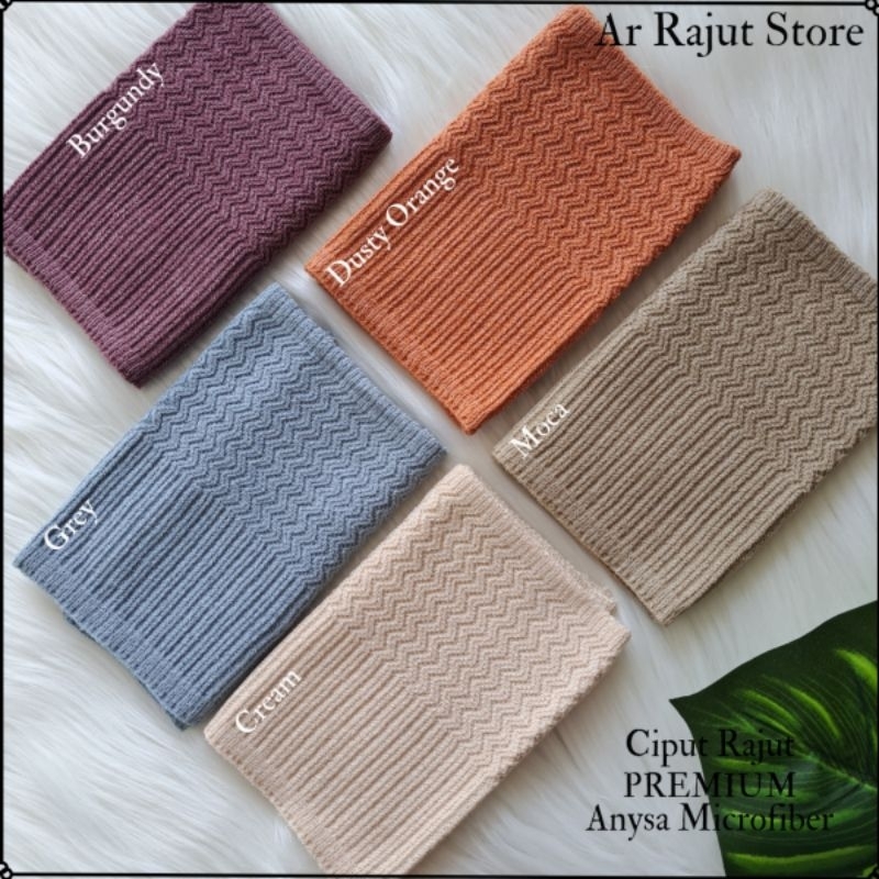 [PAKET HEMAT ISI 5 PCS]Daleman Kerudung Ciput Rajut Premium Anisa Microfiber/inner bandana anti pusing motif Zigjag salur