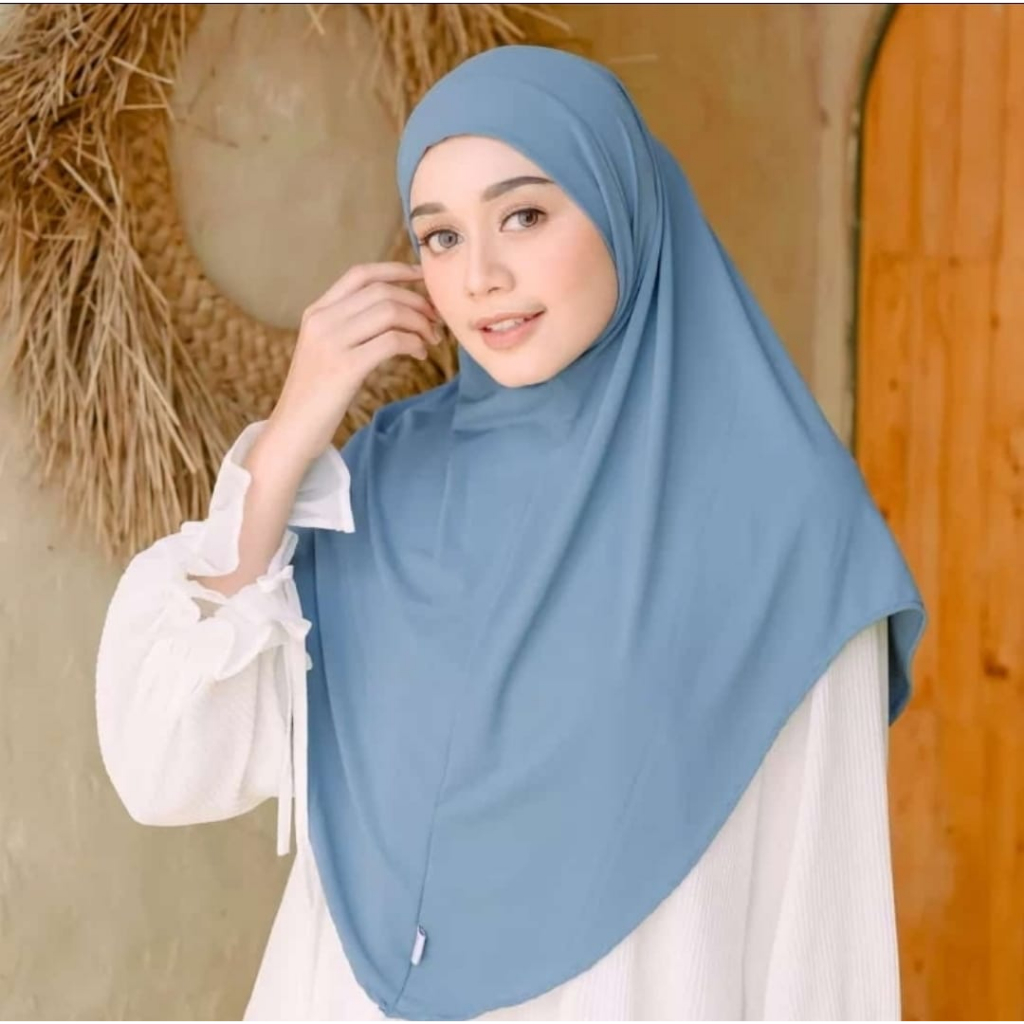 Hijab Bergo Instan Non Ped Malay | Khimar Daily Jersey Premiun L