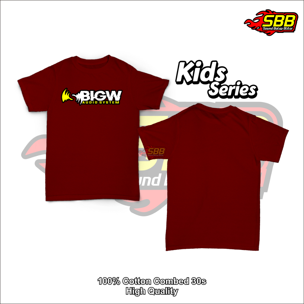 Baju Kaos Anak BigW Audio Katun Combed