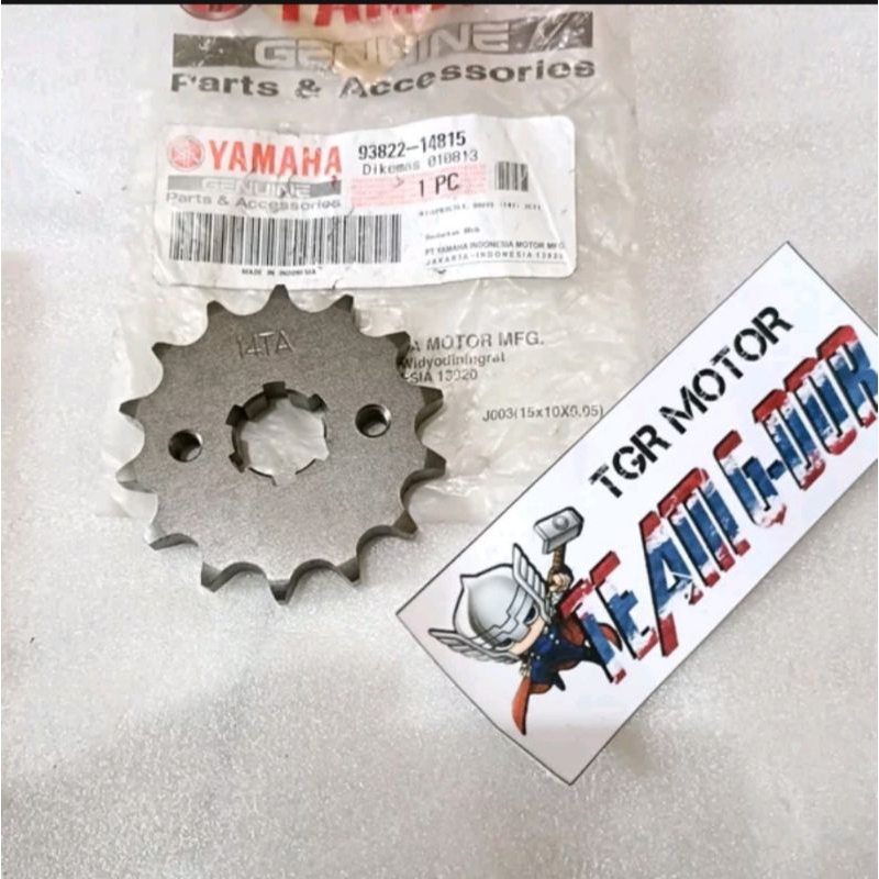 sprocket drive gear gir gigi rantai rante depan ori original yamaha vixion old lama 3c1 93822-14815