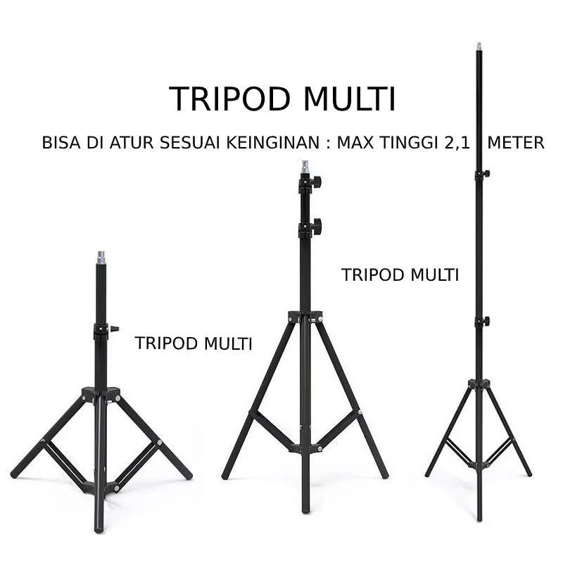 TRIPOD 2.1m 2m METER STAND 2 2,1 2.1 BESI ALLOY PREMIUM