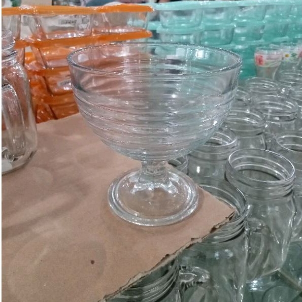 Gelas Cup Es Cream 1Pcs (Diameter 12cm) / Gelas Cup Es Krim/ Gelas Es Krim / Gelas Kaca 1 Set / Gela