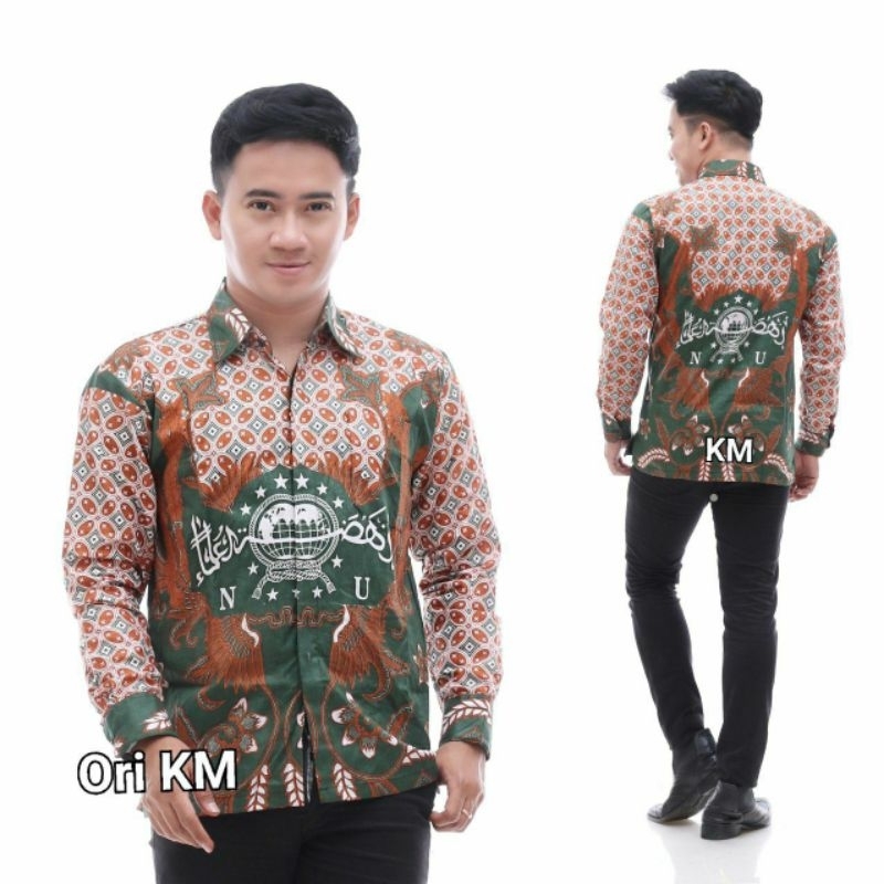 Kemeja Batik NU IPNU ORGANISASI NU BANSER ANSOR Manggar Merah Size m l xl xxl jumbo edisi spesial natal IMLEK cina merah