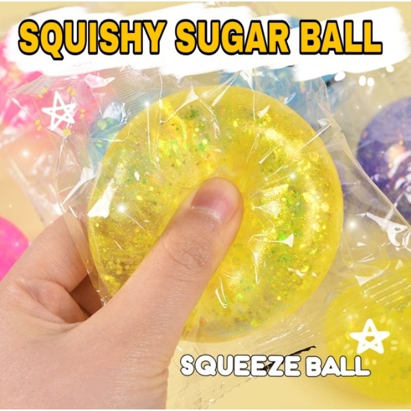 Squishy Sugar Ball Squishy Anti Stress bentuk Bola Squishy Lucu Squishy Kekinian Squishy ngak lengket